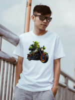 Koszulka ze Shrekiem na motorze