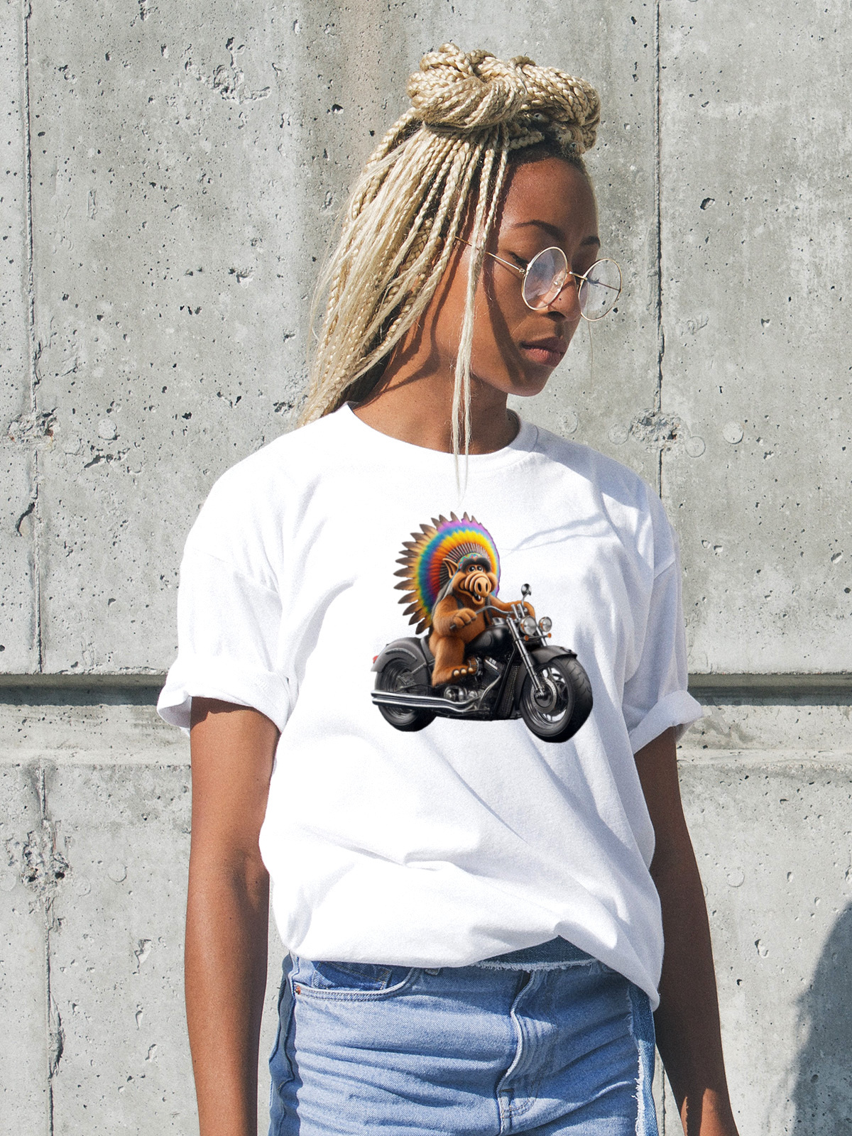 tshirt-19 (2) Koszulka z Alfem na motorze - obrazek 1