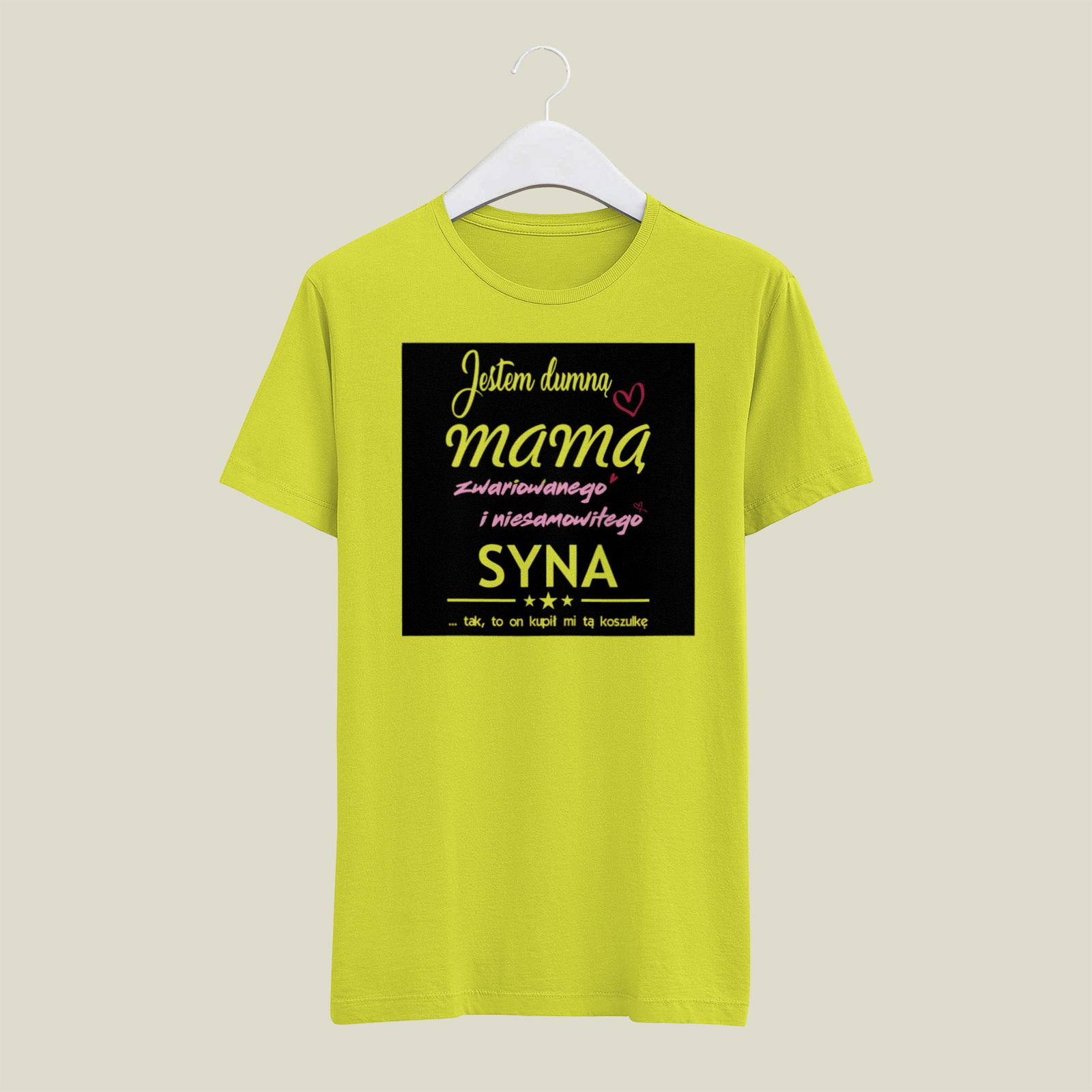 tshirt-hanging (12) Koszulka "Jestem dumną mamą... syna" - obrazek 1