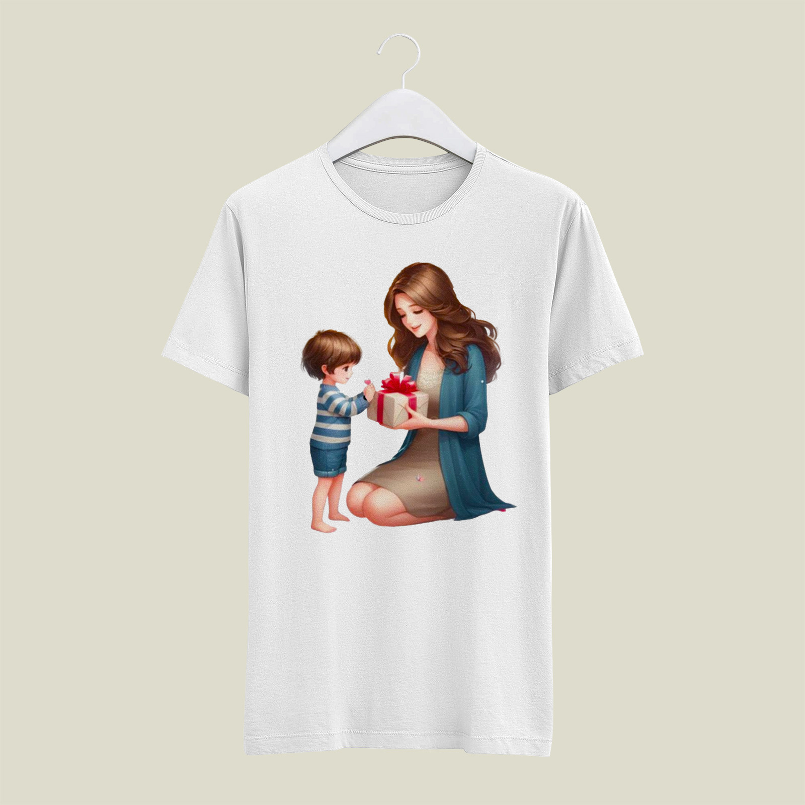 tshirt-hanging (4) Koszulka z Mamą i synem - obrazek 1