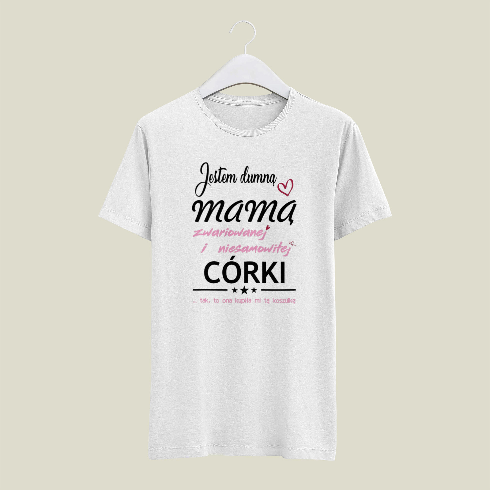 tshirt-hanging (9) Koszulka "Jestem dumną mamą... córki" - obrazek 1